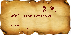 Wölfling Marianna névjegykártya