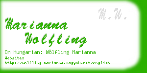 marianna wolfling business card